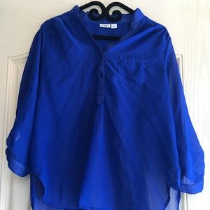 Blue sheer blouse